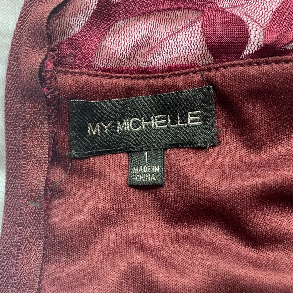 JC Penny Two Piece Maroon Formal Dress - Picture 5 of 11